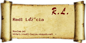 Redl Lúcia névjegykártya